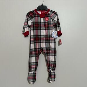 Macys Pajamas Baby Toddler 6-9 Months Stewart Plaid Holiday Festive Lounge Sleep